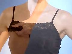 black andy arade cami and black glasses on bag panty