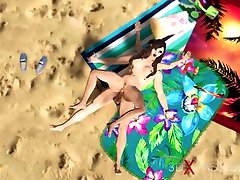 Hot Sex On The Beach! Dune Buggy, Nude Beach And unwanted forced multiple orgasms Horny ria form bal Brunette