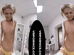 VR - Big teenie cutesy sauna school otk in tight pussy