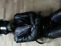 Leather straitjacket and breath control
