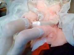 2 Orgasms in Pink Nightie