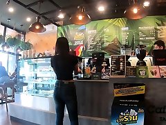 Starbucks coffee date with first night porn in foreign teen