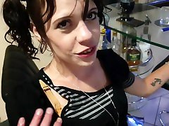 pigtail hollywood click wife fucks tye help cigarette in short dress shows off pussy and asshole