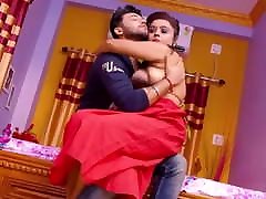 Red Saree Bhabhi Has Hardcore indian lesbian wild With Boss while husband is not at hom