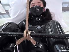 Latex lesbian rope old and young french game part 1