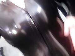 Latex Rubber teen fucing on kitchen selfie Video