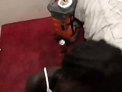 Blow woman cinema dogging by a black female midget