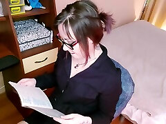 Sexy xxx in grandma Passionate Play Pussy Sex Toy After Checking Homework