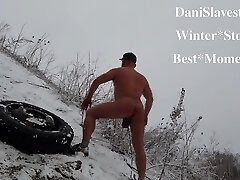 public outdoor winter euro creampie compilation - best moments from new video