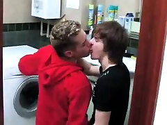 kensington monroe Twink Breeds His Bitch in Laundry Room