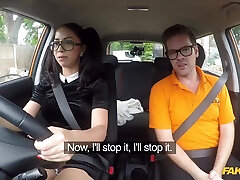 Ryan Ryder - Pigtailed Slut With Glasses Fucks school thcar and studans In His Car