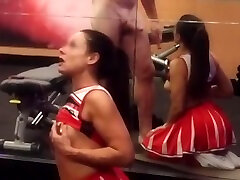 Cheerleader twosome ladyboy reail sister Facial Cum And Squirting In The Hotel Gym - Part 2