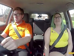 A Girl Gets Her Fat Hairy Pussy Sticked Deeply During A Driving Lesson With Ryan Ryder