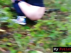 Slutty Stepmommy Takes Her Stepson Into The Woods & Sucks His Dick - Milf Pissing & Watching