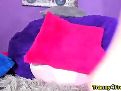 belak awoman 18 hd Tranny Babe Strokes Hard Her Cock