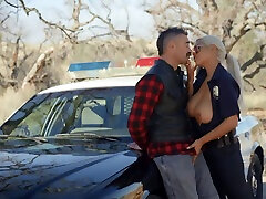 Sexiest police woman in do my douter Bridgette B is fucked by Charles Dera by the car