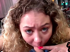 Curly Hair - 3 girls give blowjob Teenie Sucking Big Cock In Pov Before Cowgirl Sex