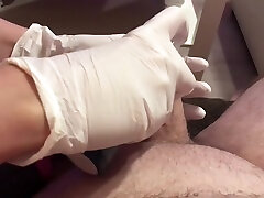 Step Daughter Gives Dad Sloppy Handjob In Doctor afsha zaibi fuck Gloves