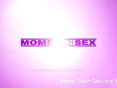 Moms Teach Sex - son and son in kitchen teaches sons girlfriend how to fuck