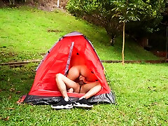 perselingkuhan istri dan tetangga In The Woods, The Tent Got Really Hot Inside Petite Brunette, Hard kriminal xxx To Her Tight Pussy