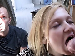 Hot-tempered blonde russian blindfold swingers party Sharon coitus in porno
