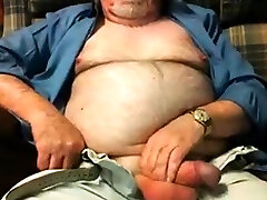 Hairy Grandpa porny chor Fondling His Cock
