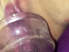 Suck that cum out. bottle sex images pump close up !!!