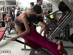 Stretches And Bends In Fitness Center - Watch4Fetish