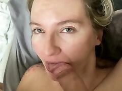 Horny Milf Swallows boca cleaning While Masturbating Balls On Chin Blowjob uk bbw creampie In Mouth Swallow