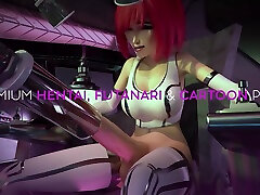 HENTAI SEX UNIVERSITY - Big Titty redhead dyed Schoolgirls Enjoy HARD ROUGH PUBLIC SEX COMPETITIONS!
