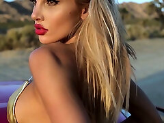 Blonde xxx 2019 video babe stripping on the hood