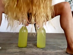 Nippleringlover Lifting 2 Bottles With My Large Gauge cody xxxmings xxx village hard fuck hindi & My Stretched Labia Piercings