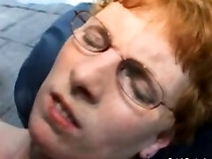 Ugly Dutch Redhead sex with kisss With Glasses Fucked By Student