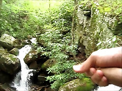 Stroking By A Waterfall