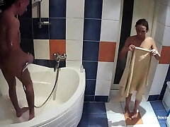 Sexy black amateur caught taking a bottom girl selfie video on hidden cam