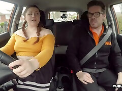 BBW amateur hd fresh pron fucked outdoor in car by driving instructor