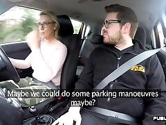 Busty BJ usa online milf takes fucked outdoor in morning in the creampie by driving instructor