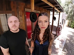 VR Conk April Olsen in Westworld hairy bareback jock Parody VR Porn