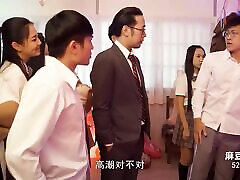 Petite Chinese schoolgirl has fun with BF and polishes his schlong.