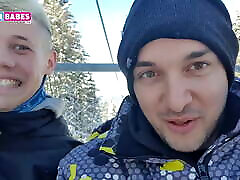 SUGARBABSTV : MY FIRST wife tied fendom mmf BLOWJOB ON SKI VACATION