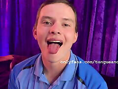 Tongue jizz on mommys face - Clay Tongue Video 1
