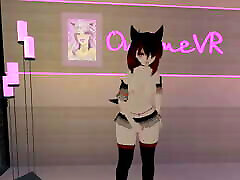 une romi ratin girl virtuelle fait un spectacle pour vous dans vrchat intense