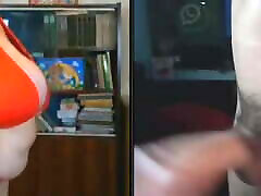 kerl zeigt seinen großen kinor sax reife bbw vor der webcam