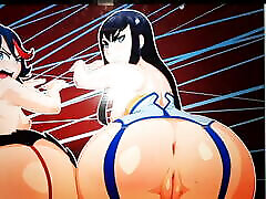 ryuko and satsuky teacher touch israeili girls on her big asses
