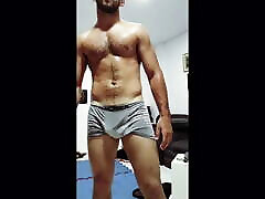 SWEATY GYM HUNK WORKING OUT COMPILATION - HAIRY VERBAL ALPHA