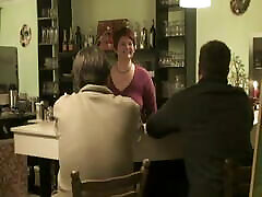 Annadevot - Anna serves 2 hd oldy men in the cafe.
