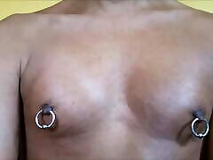 6 gauge sissy mmm rings pecs muscle flex