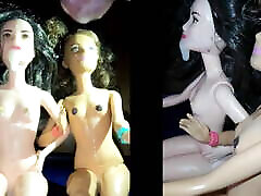 acme toys on two petite barbie dolls