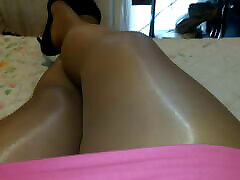 My shiny pantyhose and my favorite kdv young boy heels