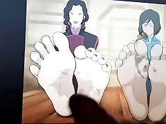 Korra and Asami feet cum tribute SOP